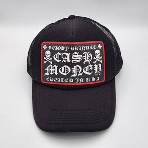Reason Brand Company Co Cash Money Trucker Snapback Hat Foam Mesh Black